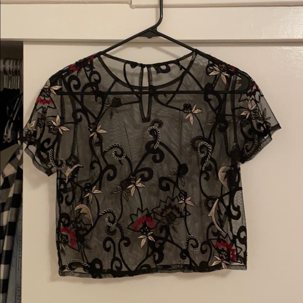 Black sheer top